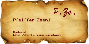 Pfeiffer Zseni névjegykártya